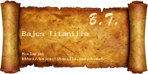 Bajcs Titanilla névjegykártya